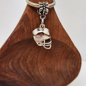 Football Helmit Charm Keychain Handmade